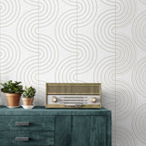 Retro peel and stick geometric wallpaper decor NW44206 from NextWall
