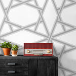 Geometric peel and stick wallpaper decor NW44300 from NextWall
