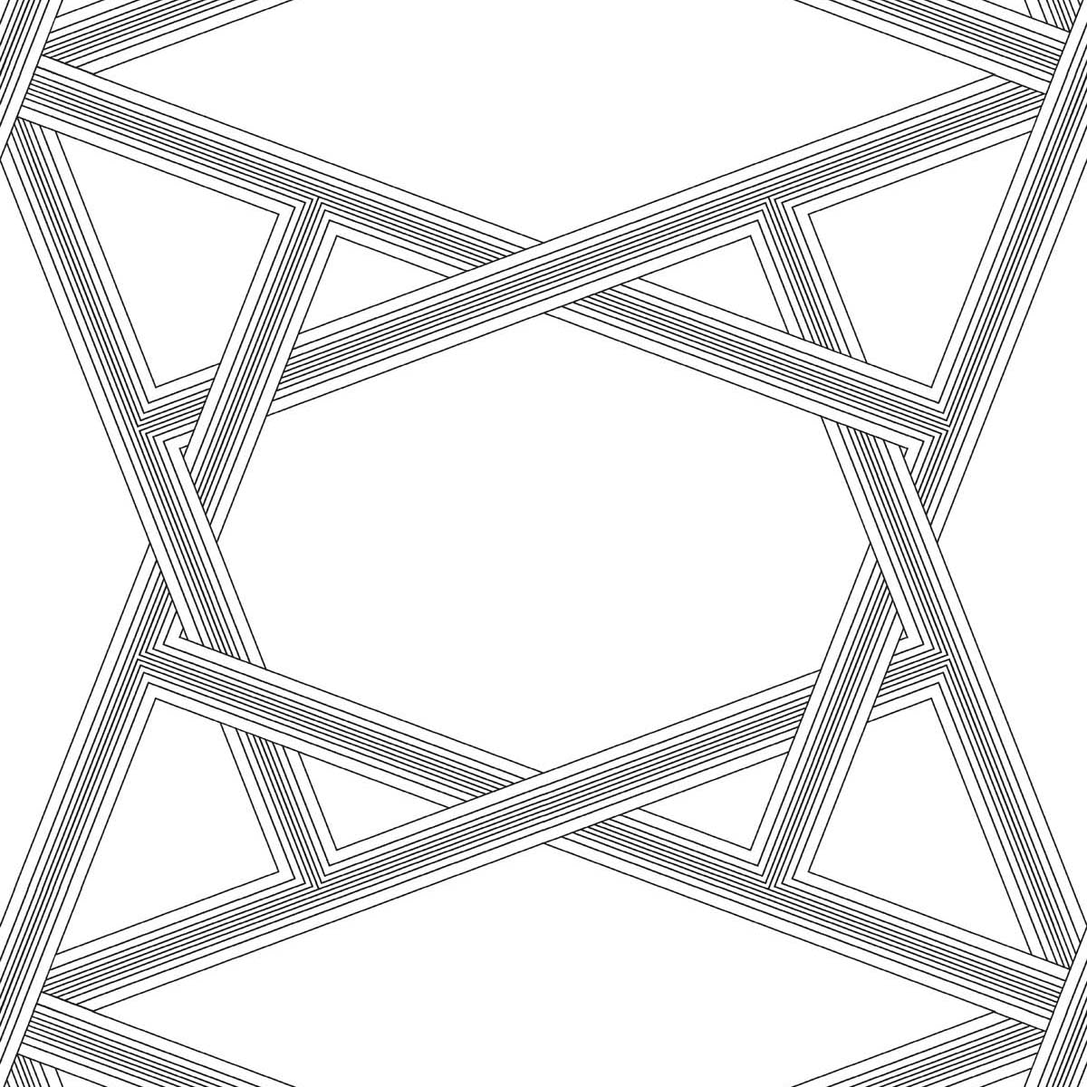 Geometric peel and stick wallpaper NW44300 from NextWall