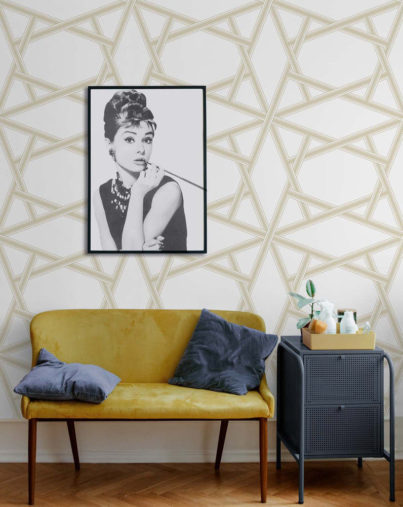 Geometric peel and stick wallpaper decor NW44303 from NextWall