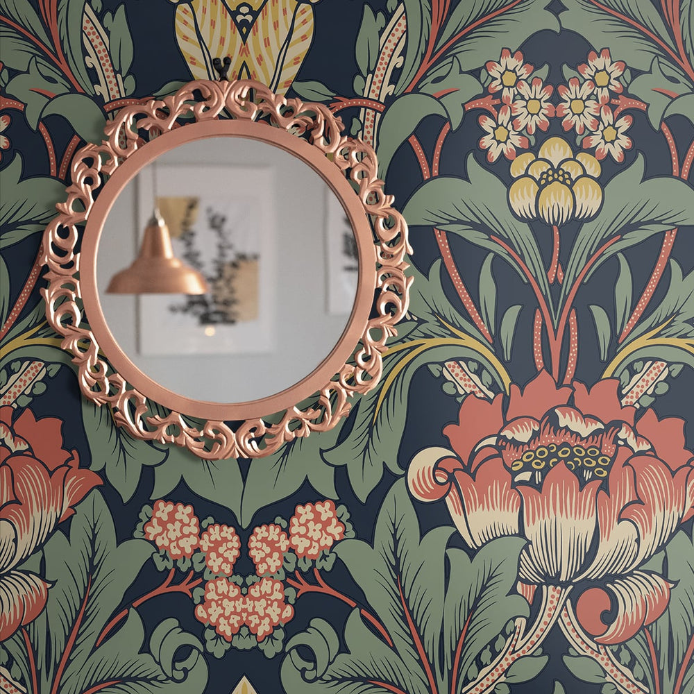 
                  
                    Vintage floral peel and stick wallpaper accent NW44402 from NextWall
                  
                