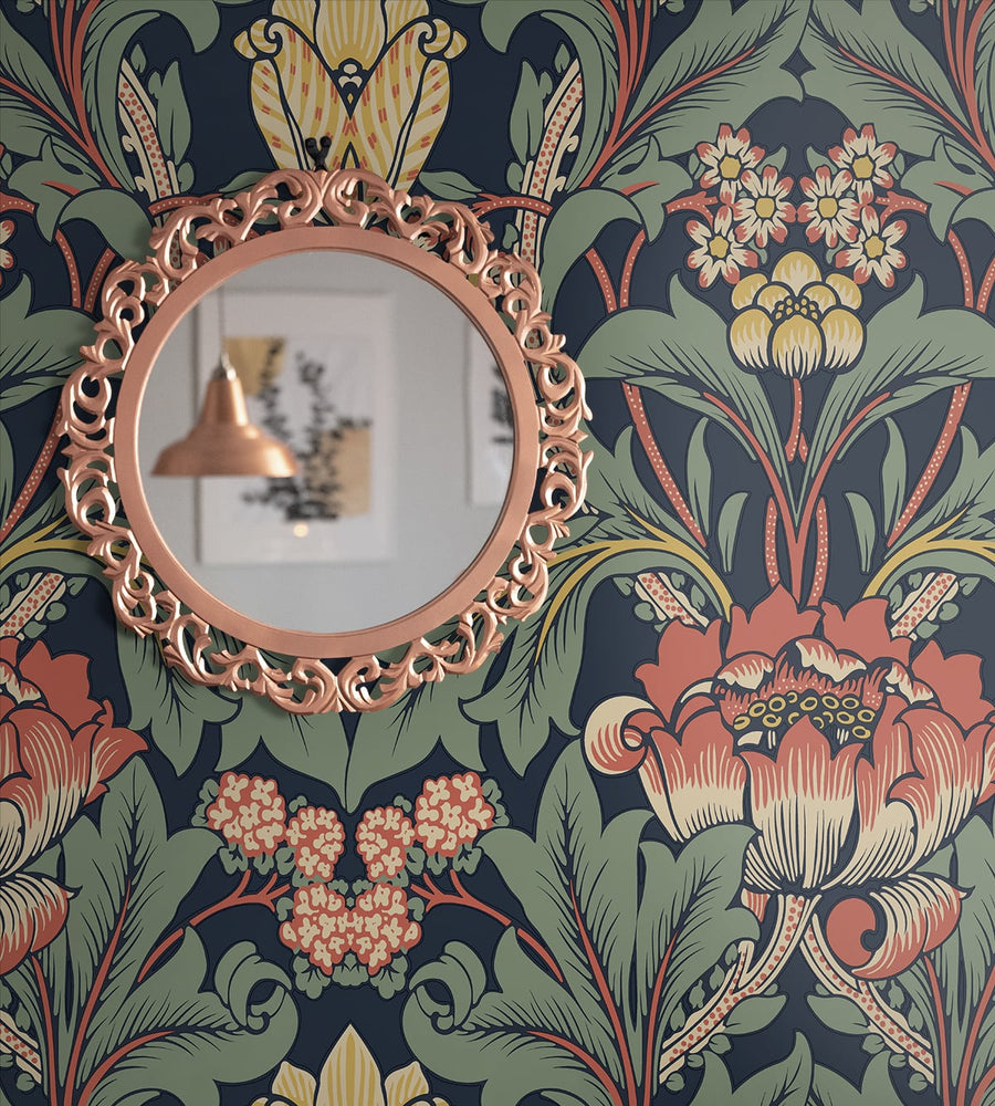 Vintage floral peel and stick wallpaper accent NW44402 from NextWall