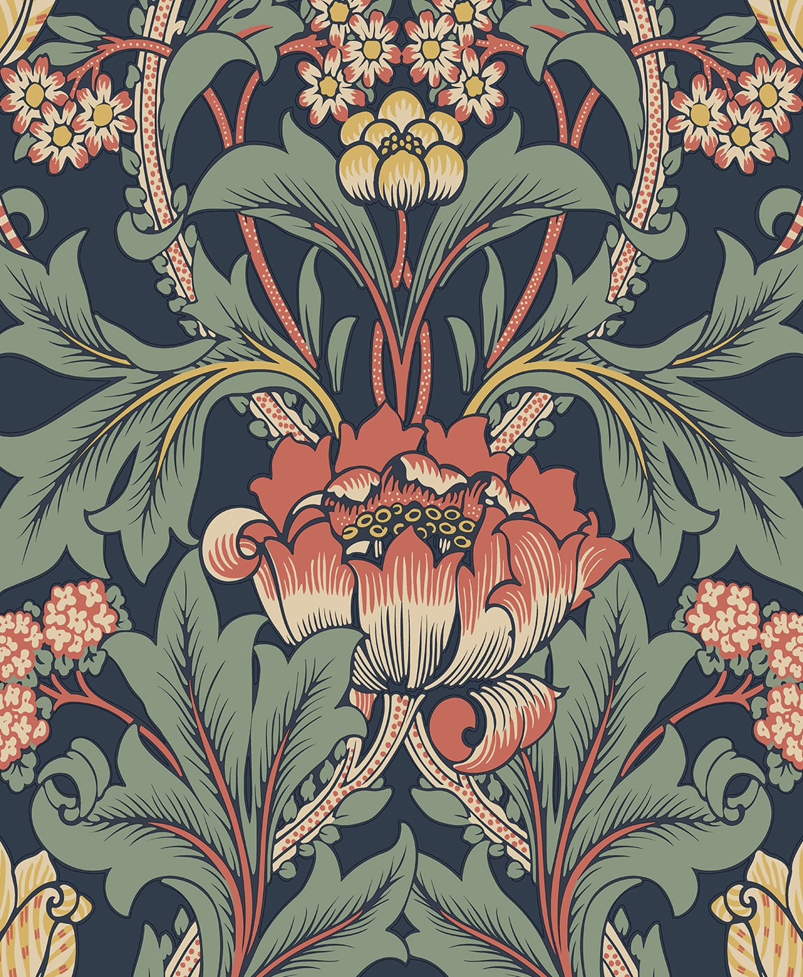 Vintage floral peel and stick wallpaper NW44402 from NextWall