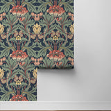 Vintage floral peel and stick wallpaper roll NW44402 from NextWall