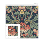 Vintage floral peel and stick wallpaper scale NW44402 from NextWall