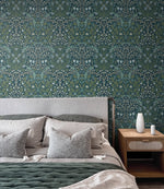 Floral peel and stick wallpaper bedroom NW44502 from NextWall