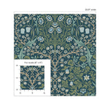 Floral peel and stick wallpaper scale NW44502 from NextWall