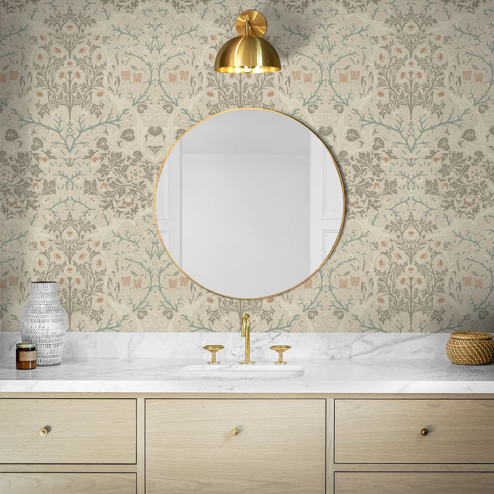 
                  
                    Floral peel and stick wallpaper bathroom NW44506 from NextWall
                  
                
