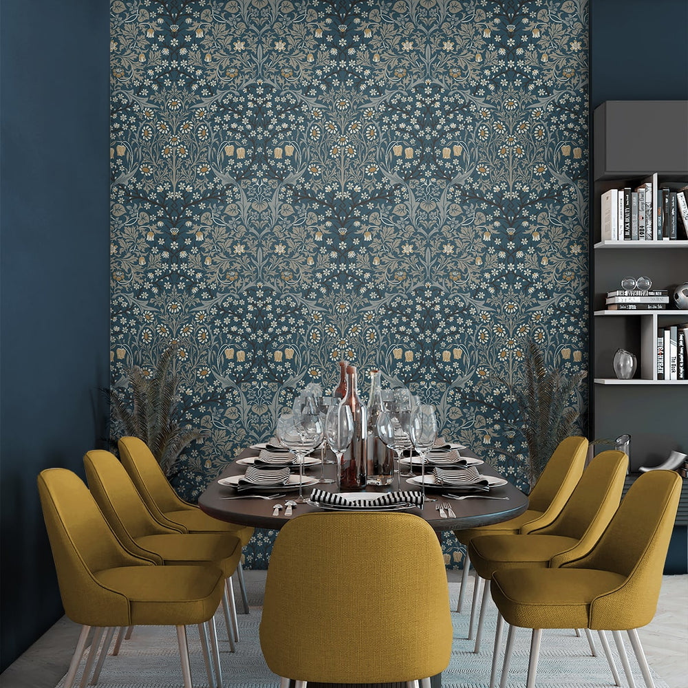 
                  
                    Floral peel and stick wallpaper dining room NW44512 from NextWall
                  
                