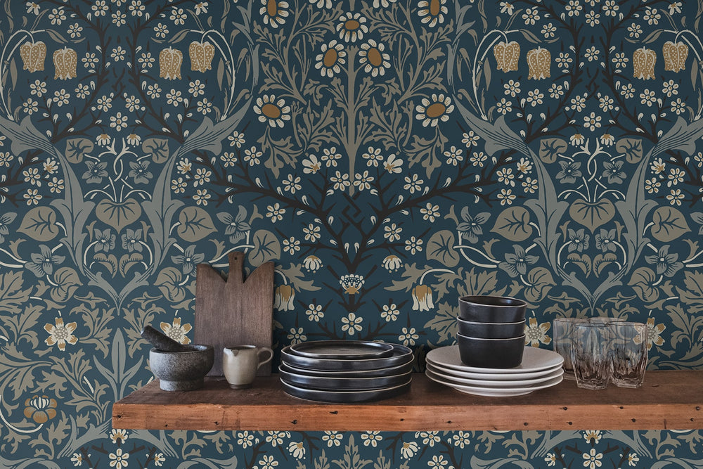 Floral peel and stick wallpaper decor NW44512 from NextWall
