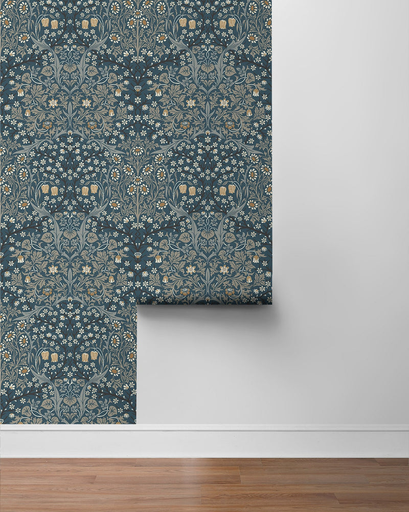 Floral peel and stick wallpaper roll NW44512 from NextWall
