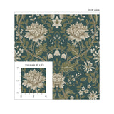 Floral peel and stick wallpaper scale NW44604 from NextWall