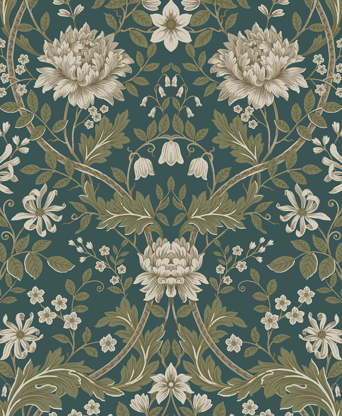Floral peel and stick wallpaper NW44604 from NextWall