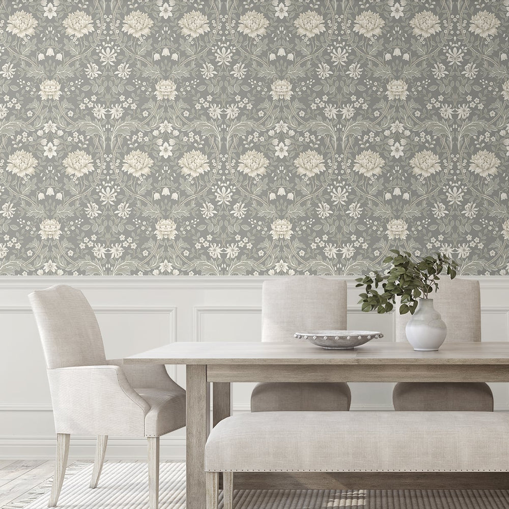 
                  
                    Floral peel and stick wallpaper dining room NW44608 from NextWall
                  
                