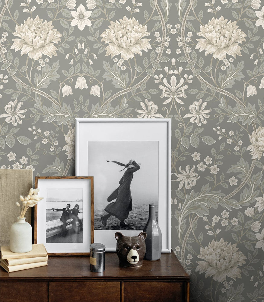 Floral peel and stick wallpaper decor NW44608 from NextWall