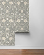 Floral peel and stick wallpaper roll NW44608 from NextWall