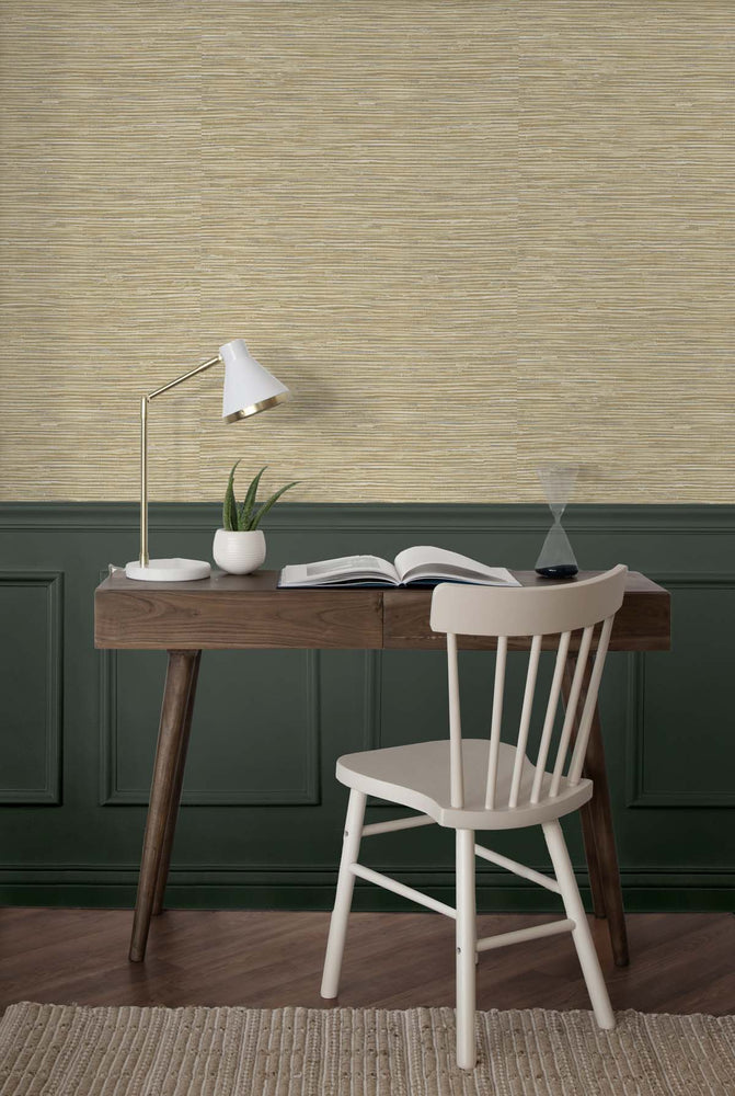 Faux grasscloth peel and stick wallpaper decor NW44706 from NextWall 