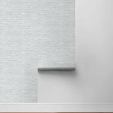 Faux grasscloth peel and stick wallpaper roll NW44708 from NextWall