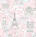 Paris Scene Peel and Stick Removable Wallpaper