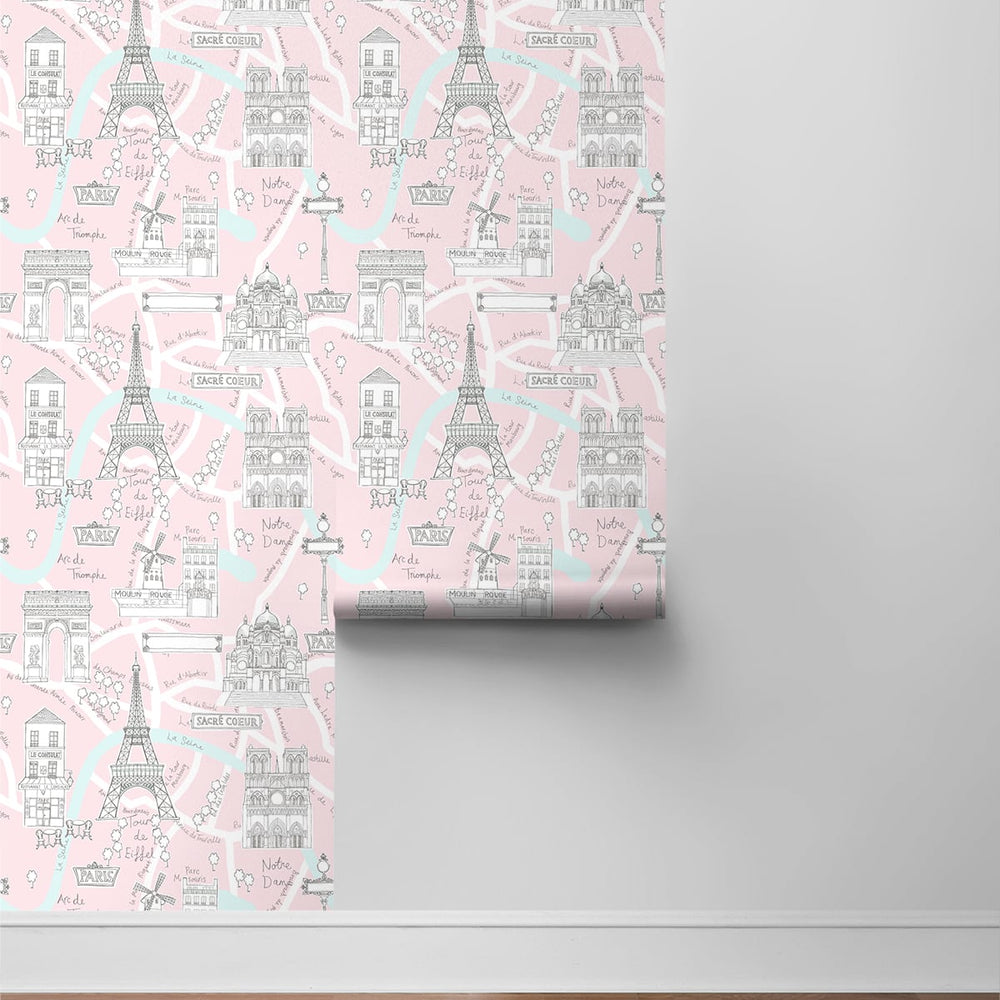 
                  
                    Paris peel and stick wallpaper roll NW44801 from NextWall
                  
                
