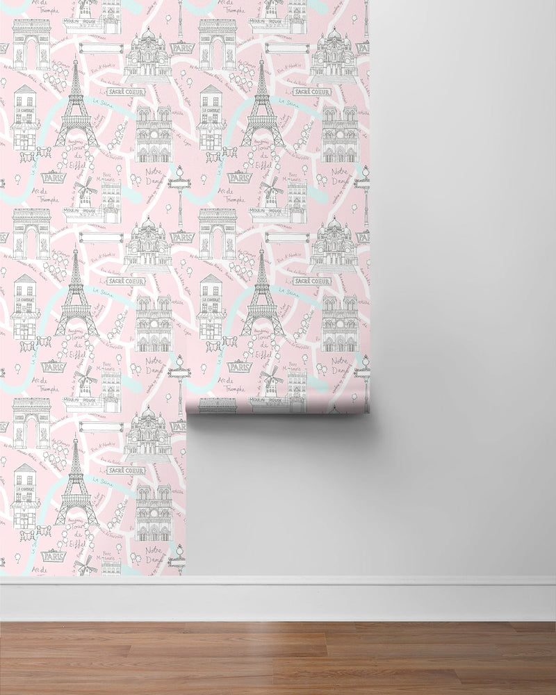 Paris peel and stick wallpaper roll NW44801 from NextWall