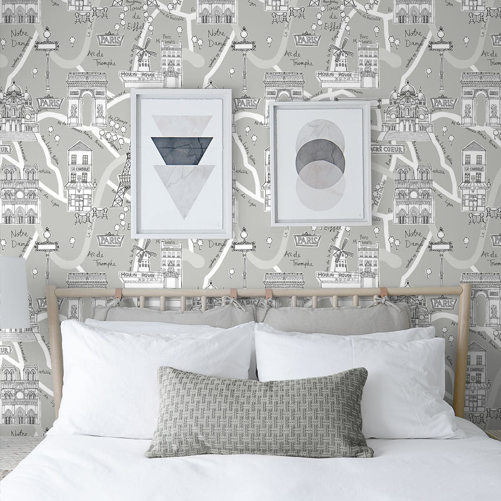 
                  
                    Paris peel and stick wallpaper bedroom NW44808 from NextWall
                  
                