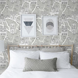 Paris peel and stick wallpaper bedroom NW44808 from NextWall