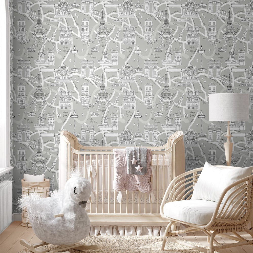 
                  
                    Paris peel and stick wallpaper nursery NW44808 from NextWall
                  
                