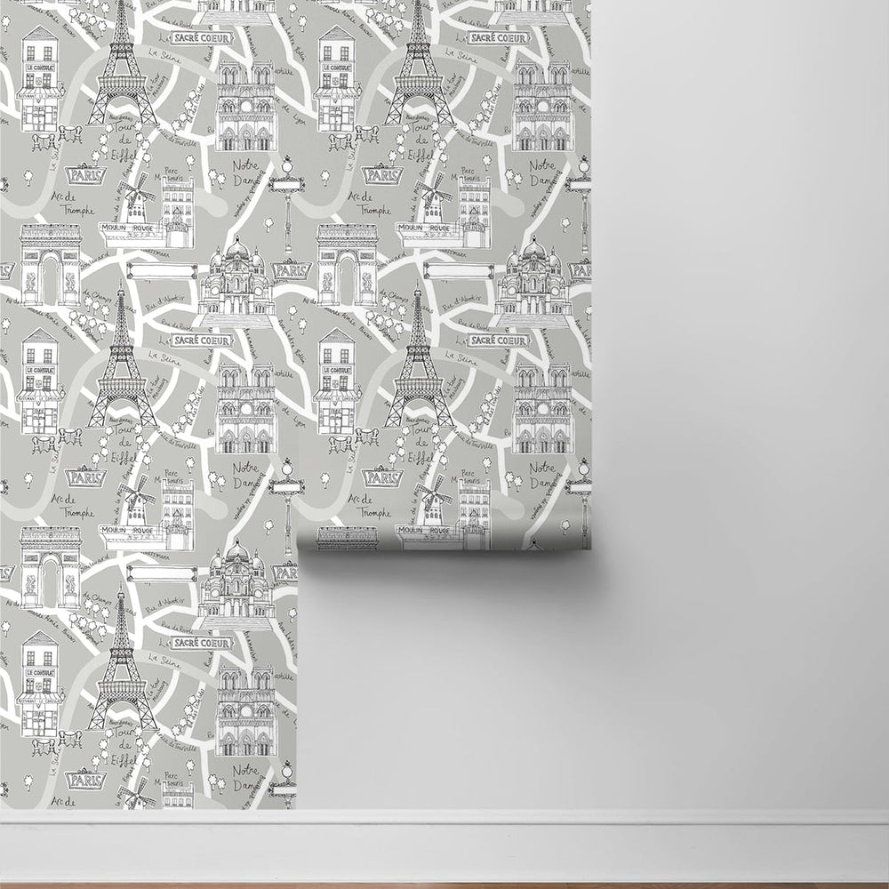 
                  
                    Paris peel and stick wallpaper roll NW44808 from NextWall
                  
                