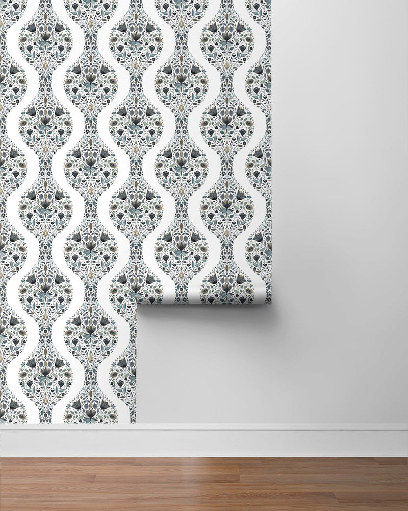 Floral peel and stick wallpaper roll NW45000 from NextWall