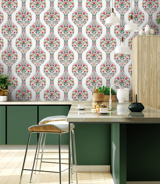 Floral peel and stick wallpaper kitchen  NW45001 from NextWall