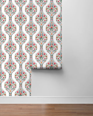 Floral peel and stick wallpaper roll NW45001 from NextWall