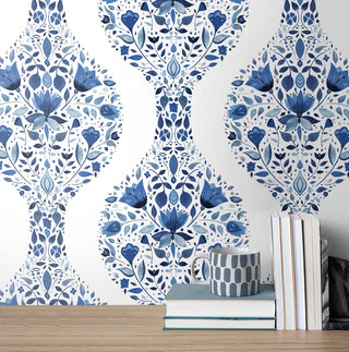 Floral peel and stick wallpaper decor NW45002 from NextWall
