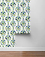 Floral peel and stick wallpaper roll NW45004 from NextWall