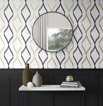 Ogee peel and stick wallpaper decor NW45100 from NextWall