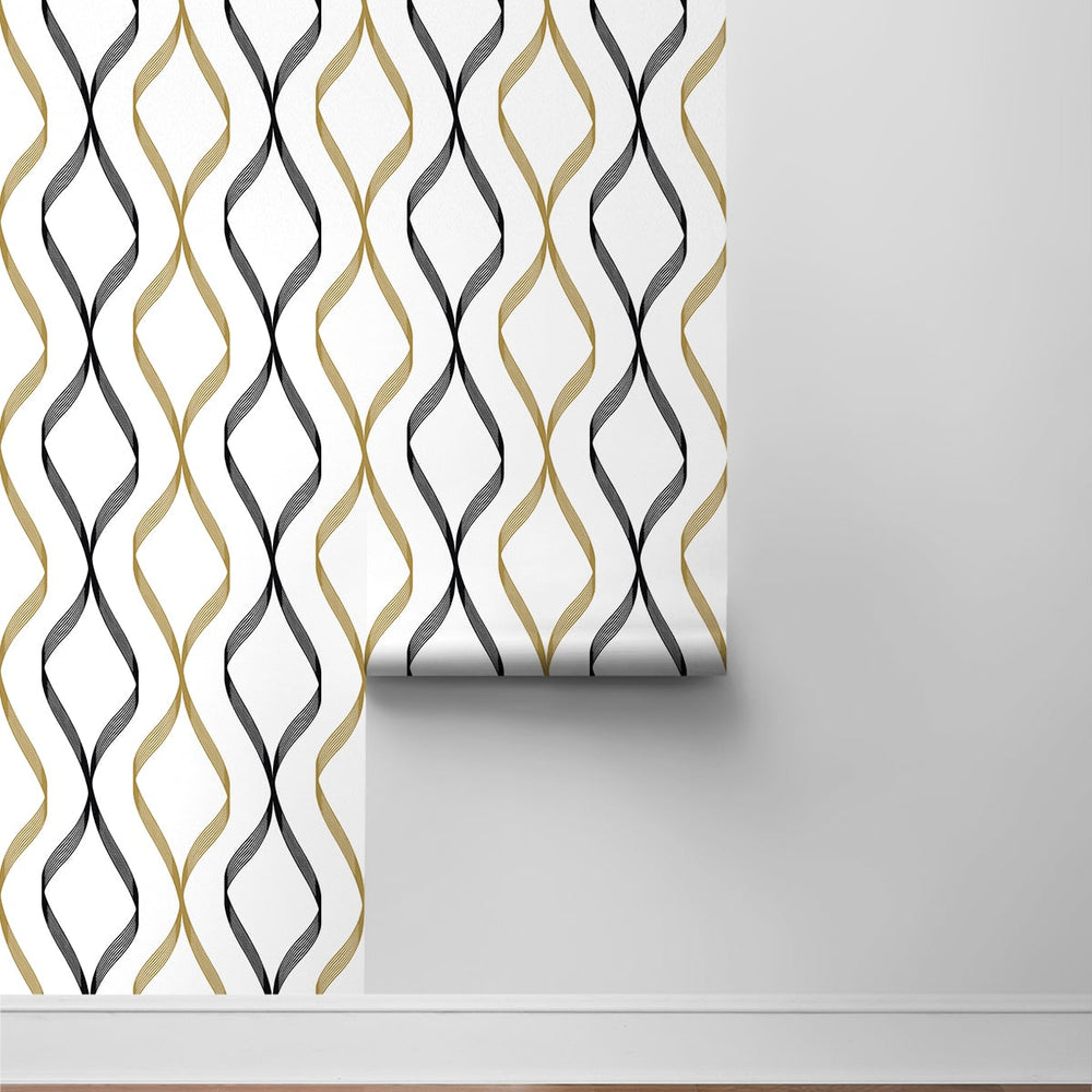
                  
                    Ogee peel and stick wallpaper roll NW45100 from NextWall
                  
                