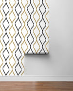 Ogee peel and stick wallpaper roll NW45100 from NextWall