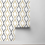 Ogee peel and stick wallpaper roll NW45100 from NextWall