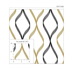 Ogee peel and stick wallpaper scale NW45100 from NextWall
