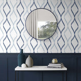 Ogee peel and stick wallpaper entryway NW45102 from NextWall