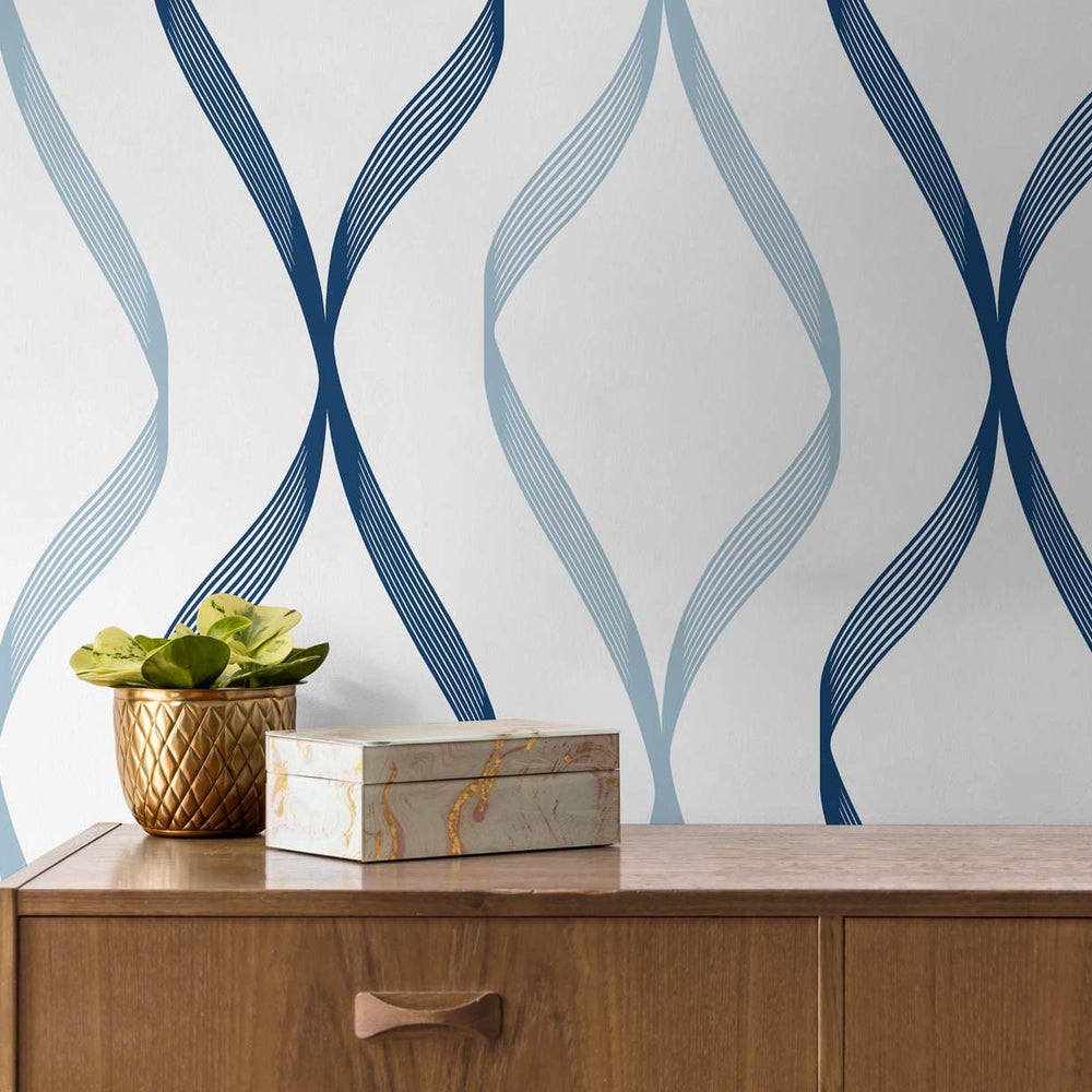 
                  
                    Ogee peel and stick wallpaper decor NW45102 from NextWall
                  
                