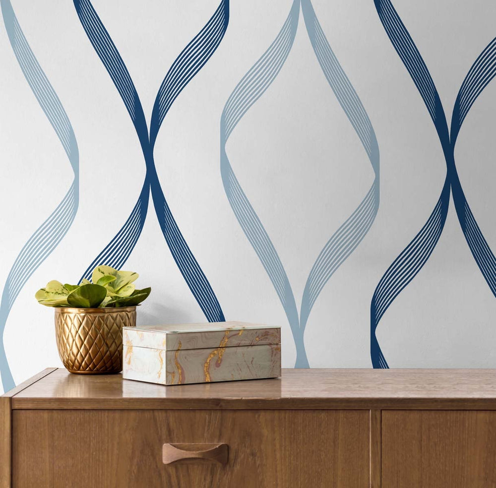 Ogee peel and stick wallpaper decor NW45102 from NextWall