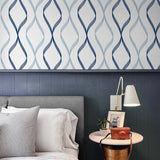 Ogee peel and stick wallpaper bedroom NW45102 from NextWall