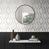 Ogee peel and stick wallpaper entryway NW45105 from NextWall