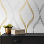 Ogee peel and stick wallpaper decor NW45105 from NextWall