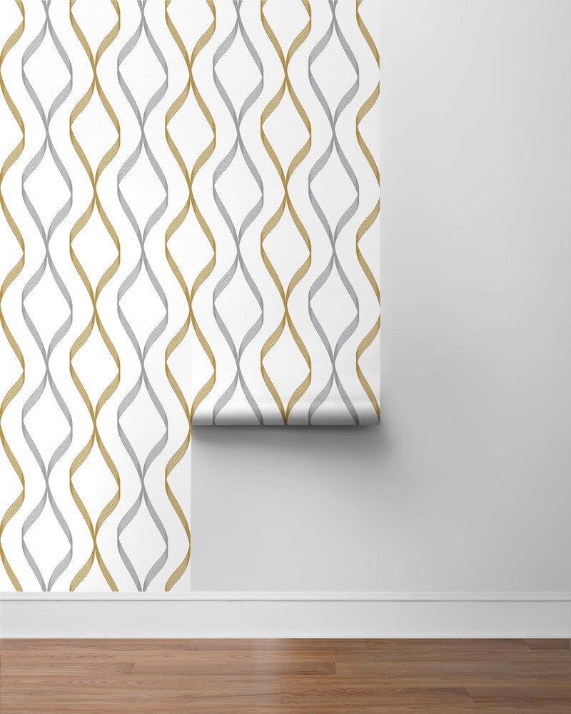 Ogee peel and stick wallpaper roll NW45105 from NextWall