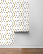 Ogee peel and stick wallpaper roll NW45105 from NextWall