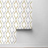 Ogee peel and stick wallpaper roll NW45105 from NextWall