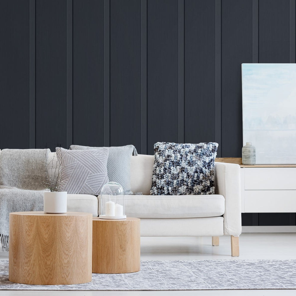 
                  
                    Board and batten peel and stick wallpaper living room NW45202 from NextWall
                  
                