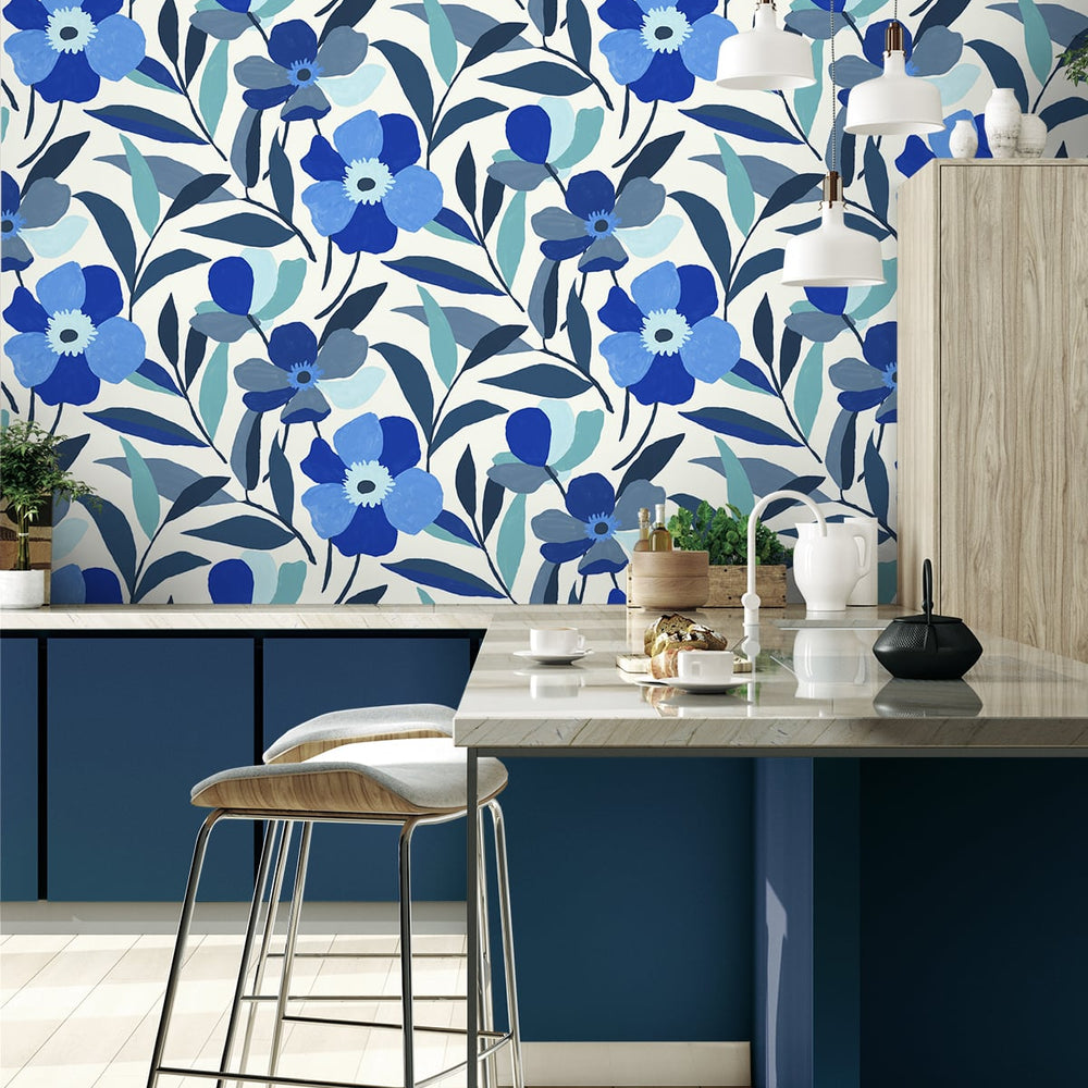 
                  
                    Floral peel and stick wallpaper kitchen NW45302 from NextWall
                  
                